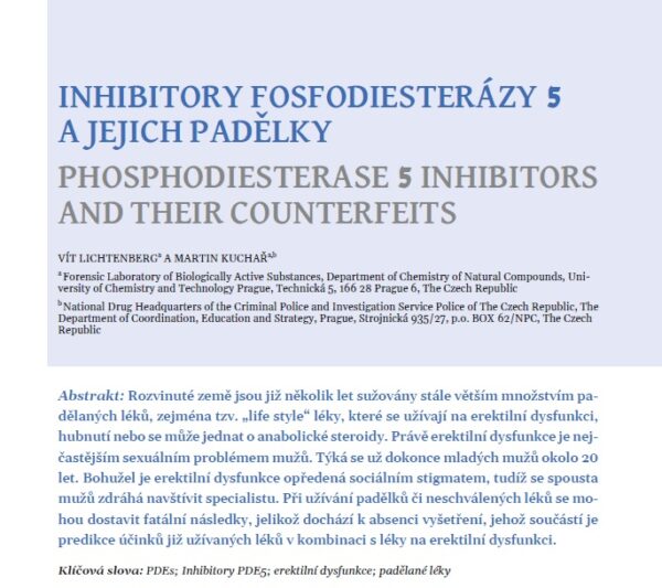Inhibitory fosfodiesterázy 5 a jejich padělky