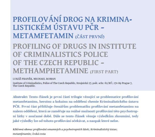 Profilování drog na Kriminalistickém ústavu PČR – METAMFETAMIN (část první) - Image 2
