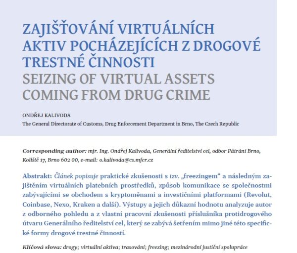 Zajišťování virtuálních aktiv pocházejících z drogové trestné činnosti - Image 2