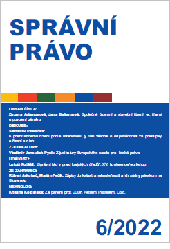 Správní právo 6/2022 – Obálka