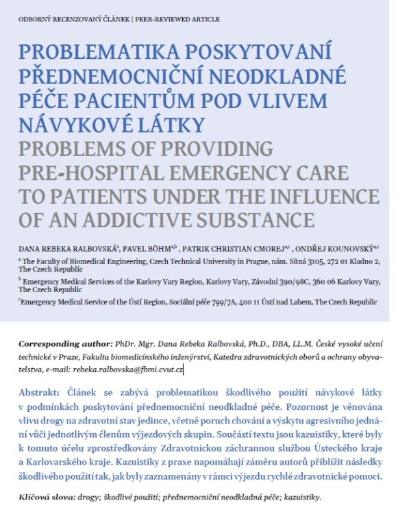 Problematika škodlivého použití návykové látky při poskytování přednemocniční neodkladné péče - Image 2