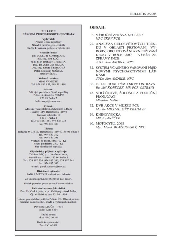 D&F Bulletin NPC 2/2008 – Obsah