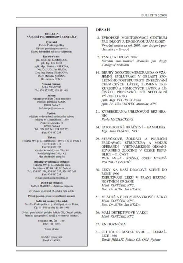 D&F Bulletin NPC 3/2008 – Obsah