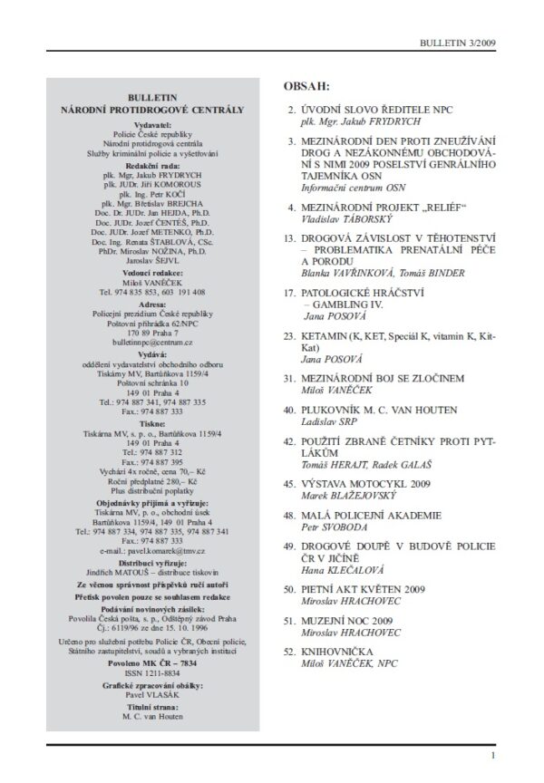 D&F Bulletin NPC 3/2009 – Obsah