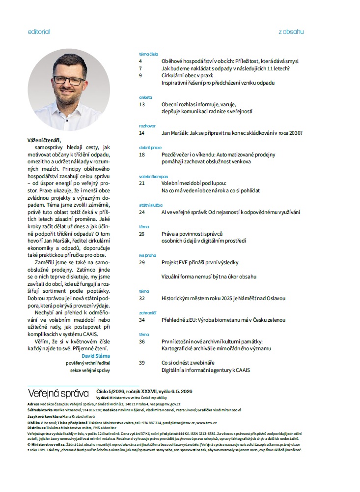 Veřejná správa 5/2026 – Obsah