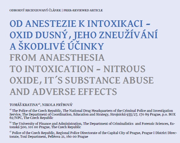 Od anestezie k intoxikaci – oxid dusný, jeho zneužívání a škodlivé účinky