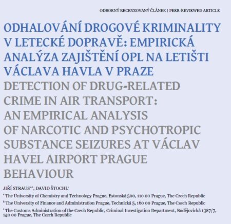 Odhalování drogové kriminality v letecké dopravě empirická analýza zajištění OPL